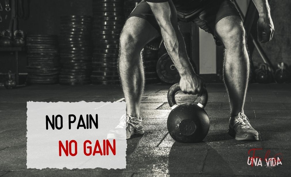no pain no gain frases de motivación para ir al gimnasio
